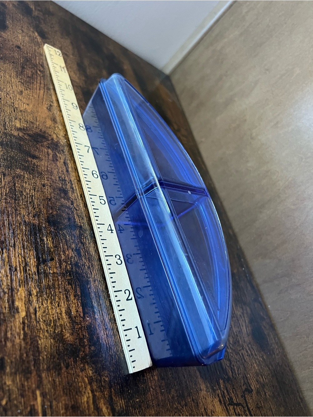 Tupperware Blue Translucent Desktop Organizer